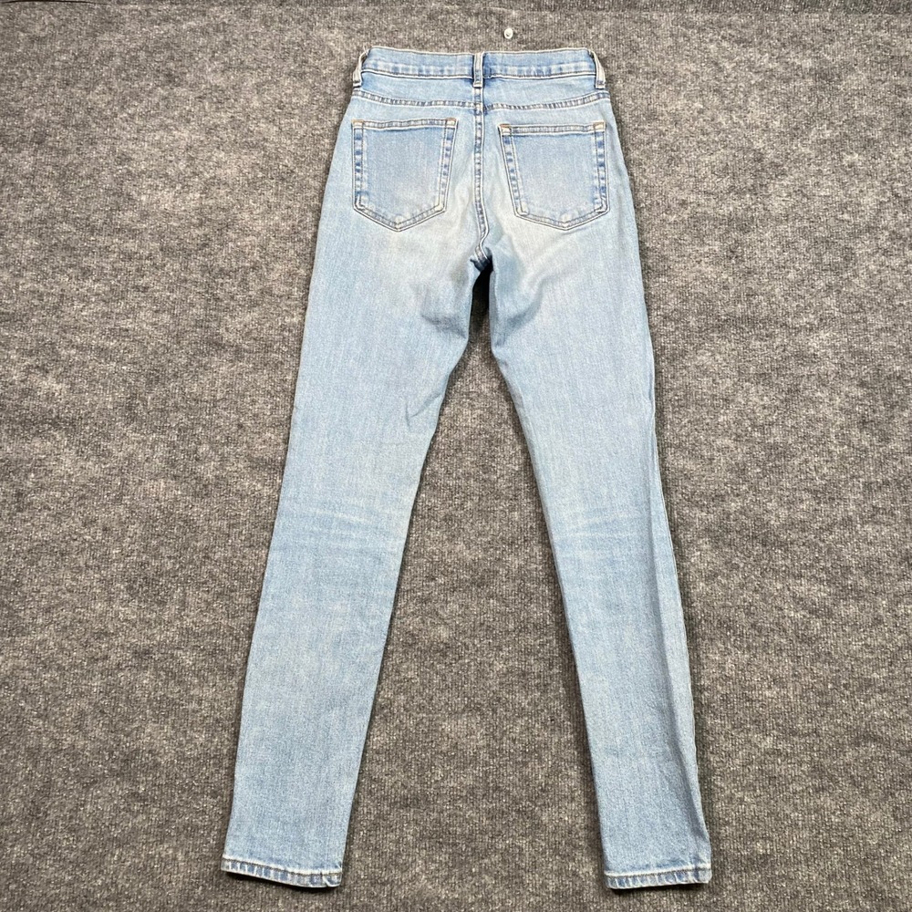 Everlane High Rise Skinny Jeans Light Wash Blue Denim Size 24 Regular